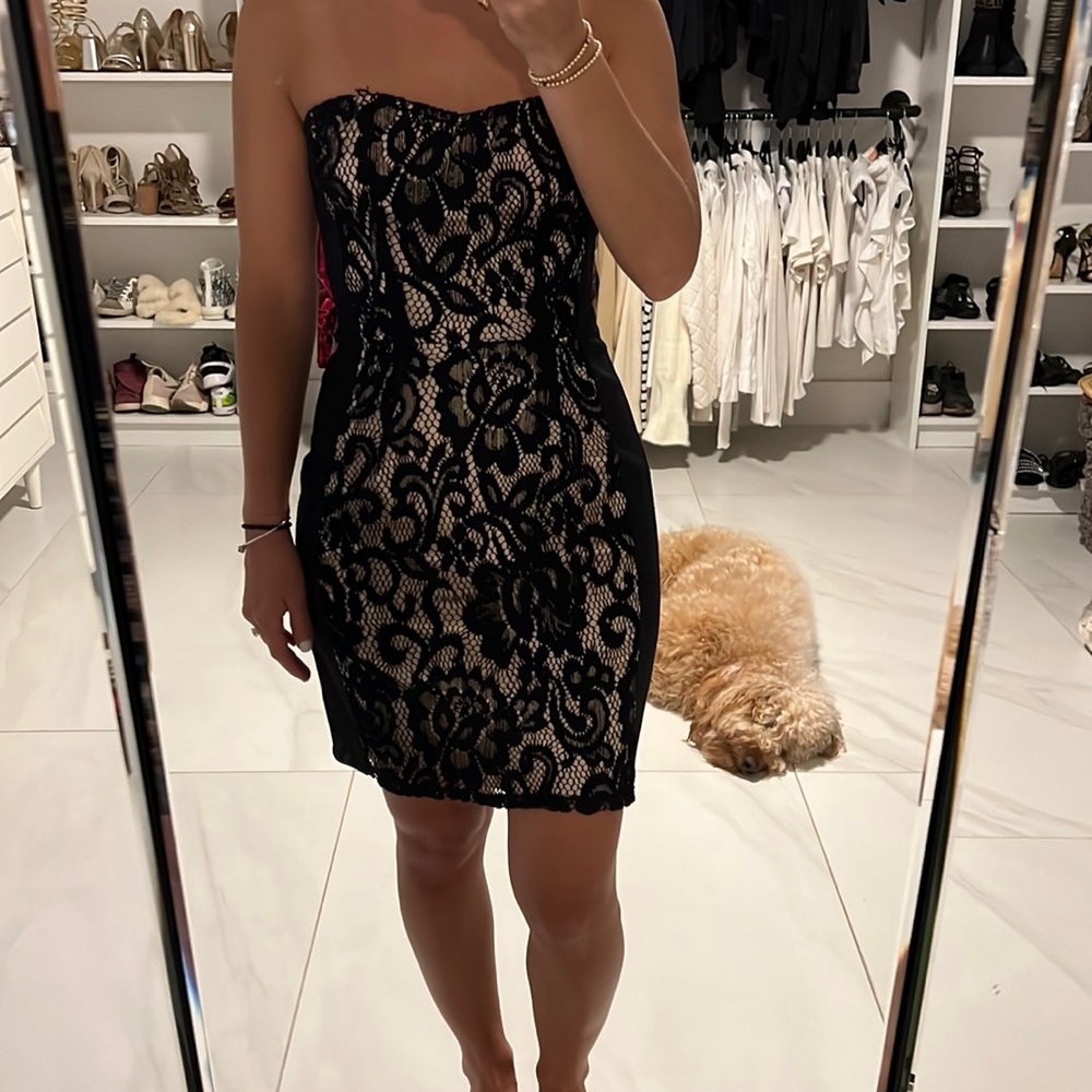 Black lace dress